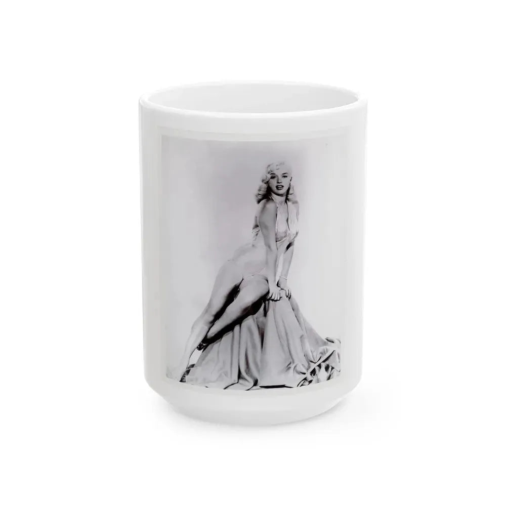 Diana Dors #215 - 8x10 HQ 50's era Re-Print (Vintage Female Icon) White Coffee Mug 15oz - Go Mug Yourself