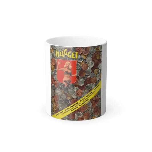 Diana Dors #216 - Diana in Color on Cover of Nugget Magazine May '56 & inside spread (Vintage Female Icon) Color Changing Mug 11oz 11oz - Go Mug Yourself