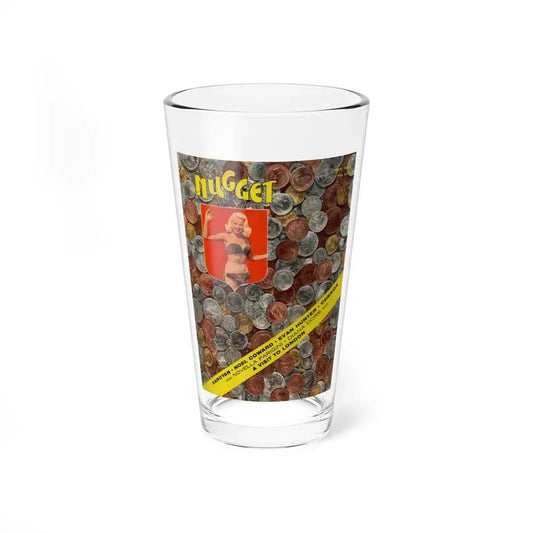Diana Dors #216 - Diana in Color on Cover of Nugget Magazine May '56 & inside spread (Vintage Female Icon) Pint Glass 16oz 16oz - Go Mug Yourself