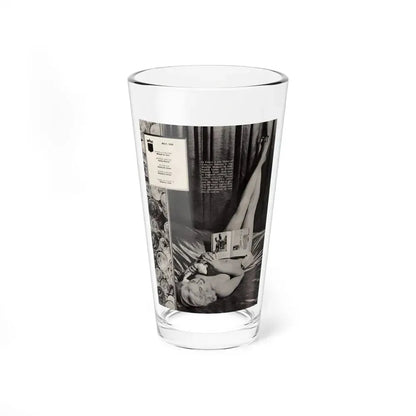 Diana Dors #217 - Inside front cover 1 B&W Nude but covered some from Nugget Magazine May '56 plus more pages (Vintage Female Icon) Pint Glass 16oz 16oz - Go Mug Yourself