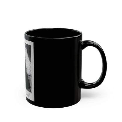 Diana Dors #221 - B&W Glamour Magazine Page Photo with, caption & brieg article on Diane (Vintage Female Icon) Black Coffee Mug - Go Mug Yourself