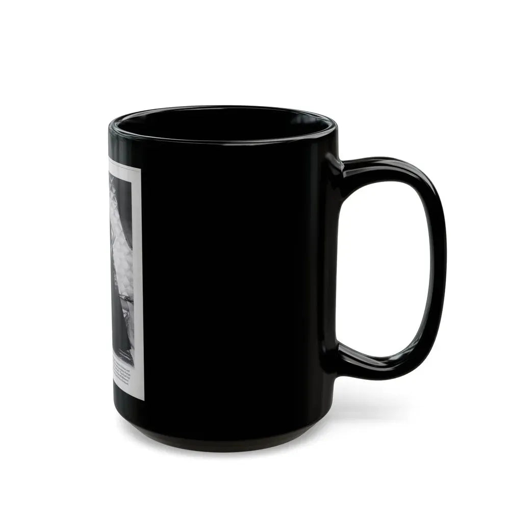 Diana Dors #221 - B&W Glamour Magazine Page Photo with, caption & brieg article on Diane (Vintage Female Icon) Black Coffee Mug - Go Mug Yourself