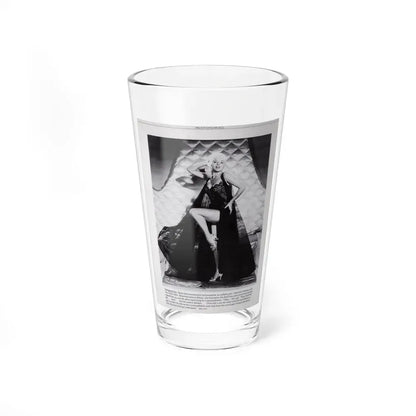 Diana Dors #221 - B&W Glamour Magazine Page Photo with, caption & brieg article on Diane (Vintage Female Icon) Pint Glass 16oz 16oz - Go Mug Yourself
