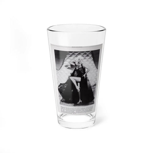 Diana Dors #221 - B&W Glamour Magazine Page Photo with, caption & brieg article on Diane (Vintage Female Icon) Pint Glass 16oz 16oz - Go Mug Yourself