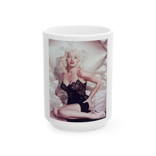 Diana Dors #25 1 (Vintage Female Icon) White Coffee Mug 15oz - Go Mug Yourself