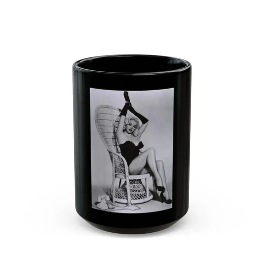 Diana Dors #27 (Vintage Female Icon) Black Coffee Mug 15oz - Go Mug Yourself