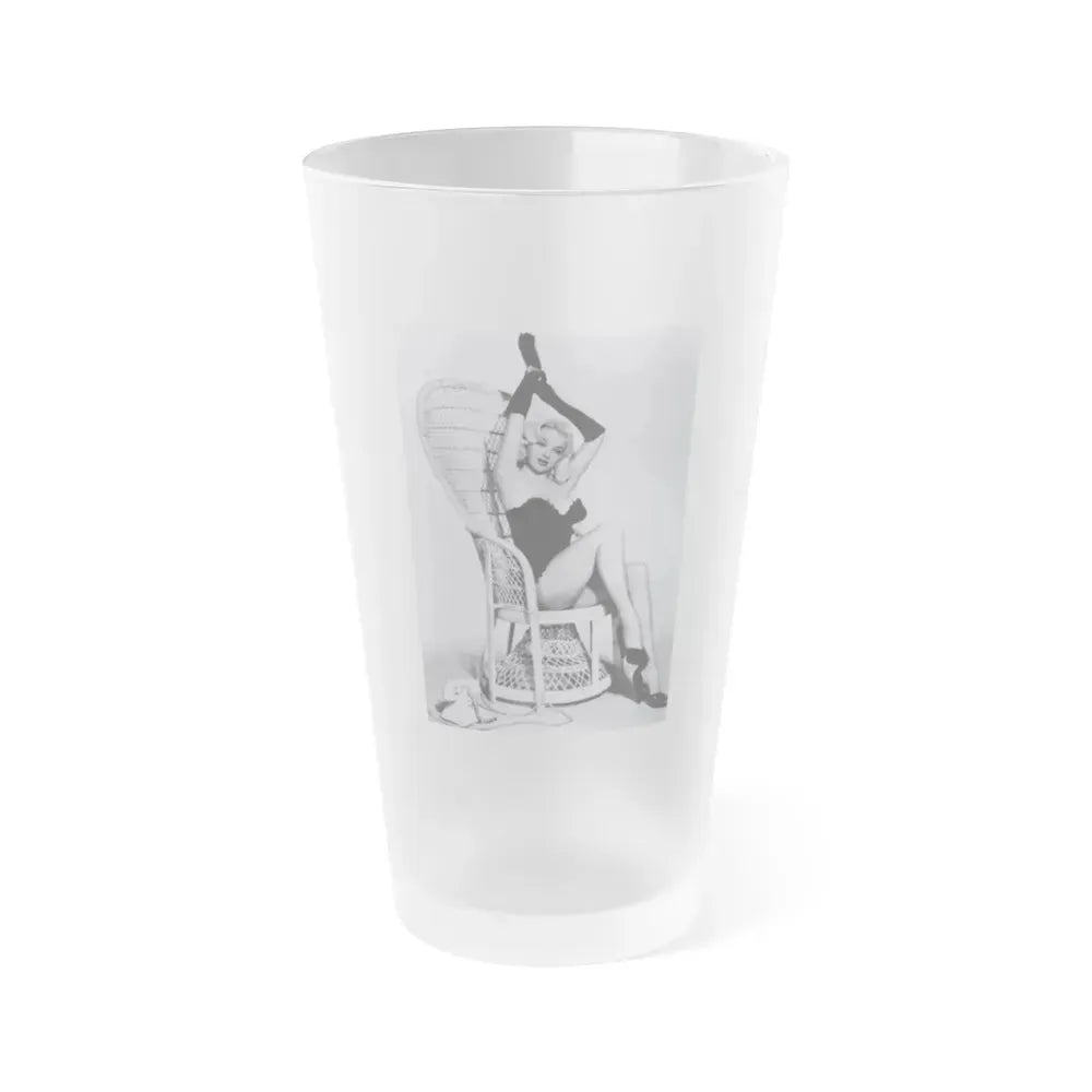 Diana Dors #27 (Vintage Female Icon) Frosted Pint Glass 16oz 16oz Frosted - Go Mug Yourself
