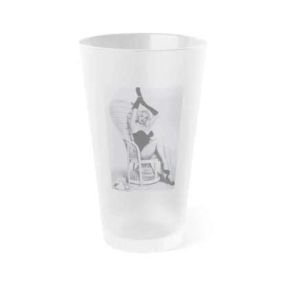 Diana Dors #27 (Vintage Female Icon) Frosted Pint Glass 16oz 16oz Frosted - Go Mug Yourself