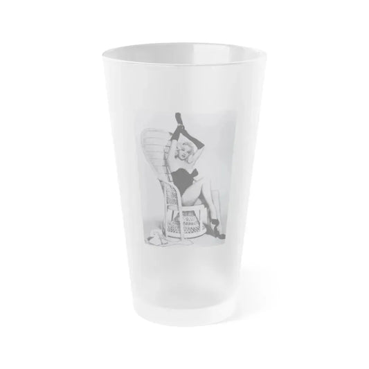 Diana Dors #27 (Vintage Female Icon) Frosted Pint Glass 16oz 16oz Frosted - Go Mug Yourself