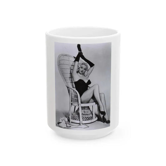 Diana Dors #27 (Vintage Female Icon) White Coffee Mug 15oz - Go Mug Yourself