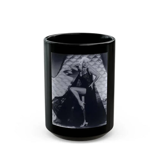 Diana Dors #29 (Vintage Female Icon) Black Coffee Mug 15oz - Go Mug Yourself