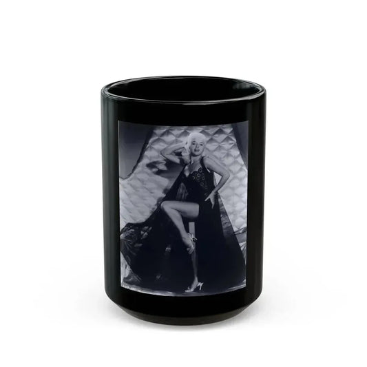 Diana Dors #29 (Vintage Female Icon) Black Coffee Mug 15oz - Go Mug Yourself