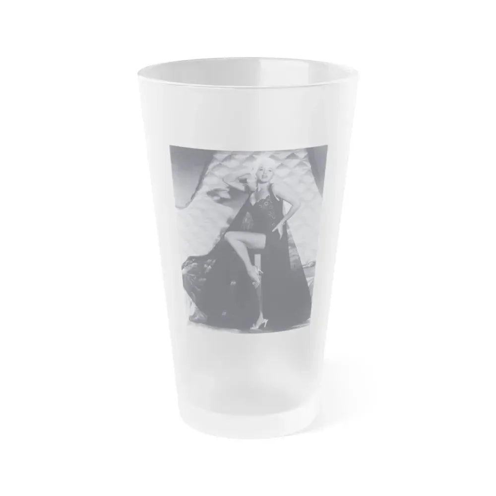 Diana Dors #29 (Vintage Female Icon) Frosted Pint Glass 16oz 16oz Frosted - Go Mug Yourself