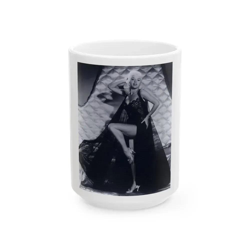 Diana Dors #29 (Vintage Female Icon) White Coffee Mug 15oz - Go Mug Yourself