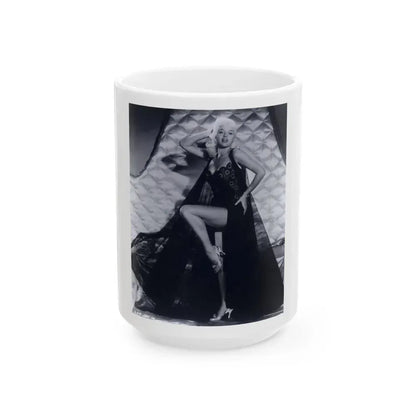 Diana Dors #29 (Vintage Female Icon) White Coffee Mug 15oz - Go Mug Yourself