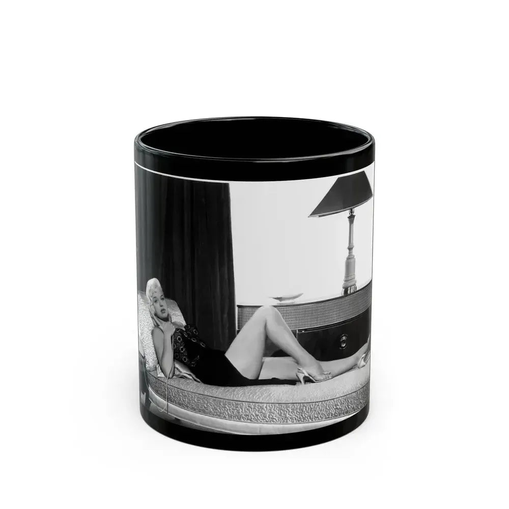 Diana Dors #30 (Vintage Female Icon) Black Coffee Mug 11oz - Go Mug Yourself