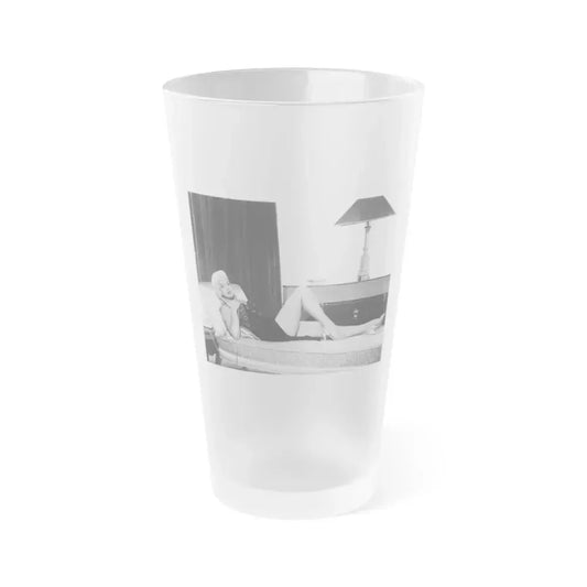 Diana Dors #30 (Vintage Female Icon) Frosted Pint Glass 16oz 16oz Frosted - Go Mug Yourself