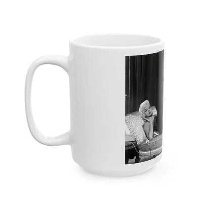 Diana Dors #30 (Vintage Female Icon) White Coffee Mug - Go Mug Yourself