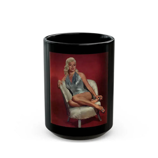 Diana Dors #39 (Vintage Female Icon) Black Coffee Mug 15oz - Go Mug Yourself