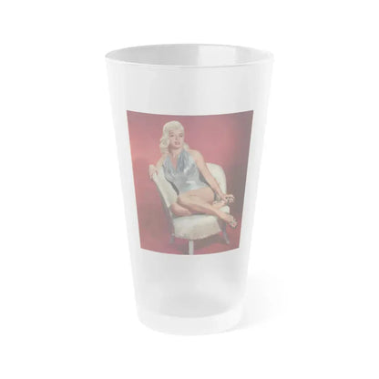 Diana Dors #39 (Vintage Female Icon) Frosted Pint Glass 16oz 16oz Frosted - Go Mug Yourself