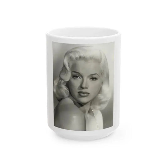 Diana Dors #43 (Vintage Female Icon) White Coffee Mug 15oz - Go Mug Yourself