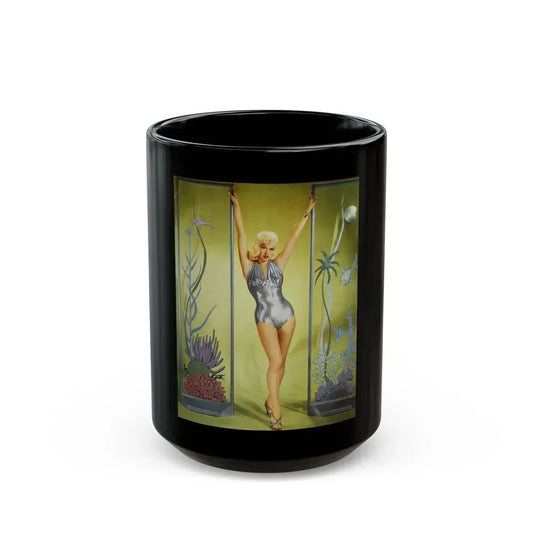 Diana Dors #45 (Vintage Female Icon) Black Coffee Mug 15oz - Go Mug Yourself