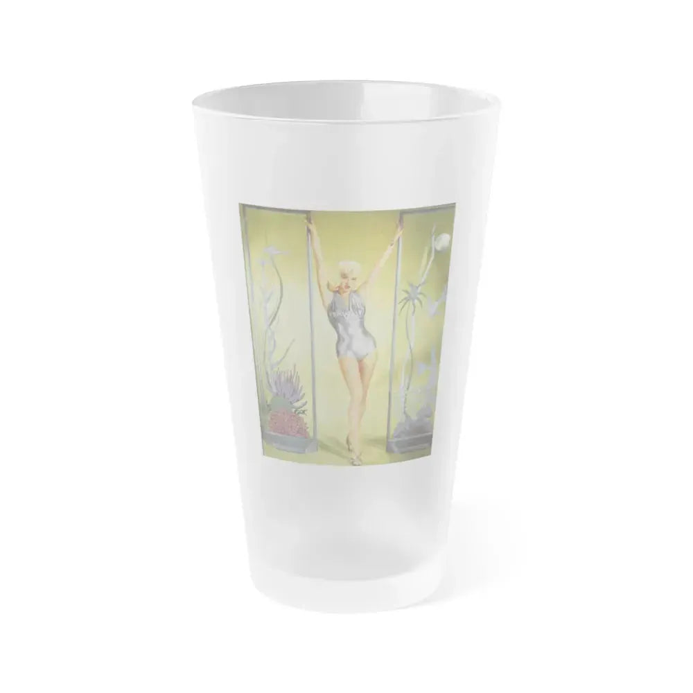 Diana Dors #45 (Vintage Female Icon) Frosted Pint Glass 16oz 16oz Frosted - Go Mug Yourself