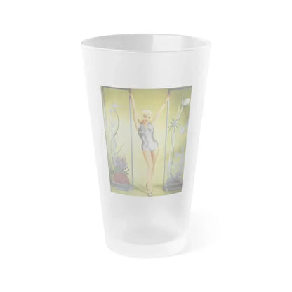 Diana Dors #45 (Vintage Female Icon) Frosted Pint Glass 16oz 16oz Frosted - Go Mug Yourself