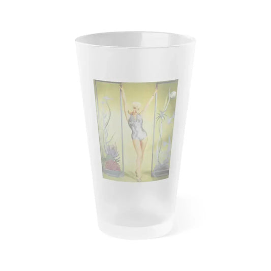Diana Dors #45 (Vintage Female Icon) Frosted Pint Glass 16oz 16oz Frosted - Go Mug Yourself