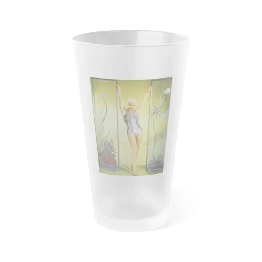 Diana Dors #45 (Vintage Female Icon) Frosted Pint Glass 16oz 16oz Frosted - Go Mug Yourself
