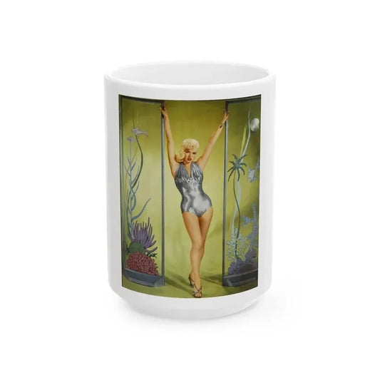 Diana Dors #45 (Vintage Female Icon) White Coffee Mug 15oz - Go Mug Yourself