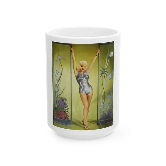 Diana Dors #45 (Vintage Female Icon) White Coffee Mug 15oz - Go Mug Yourself