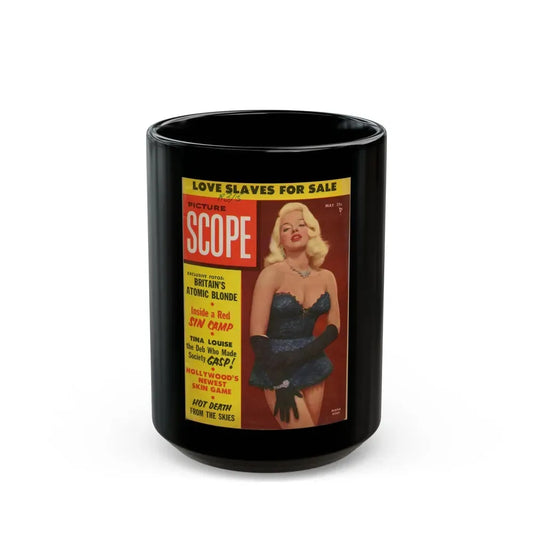 Diana Dors #90 - Mag. Cover (Vintage Female Icon) Black Coffee Mug 15oz - Go Mug Yourself