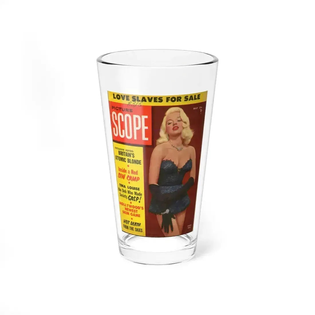 Diana Dors #90 - Mag. Cover (Vintage Female Icon) Pint Glass 16oz 16oz - Go Mug Yourself