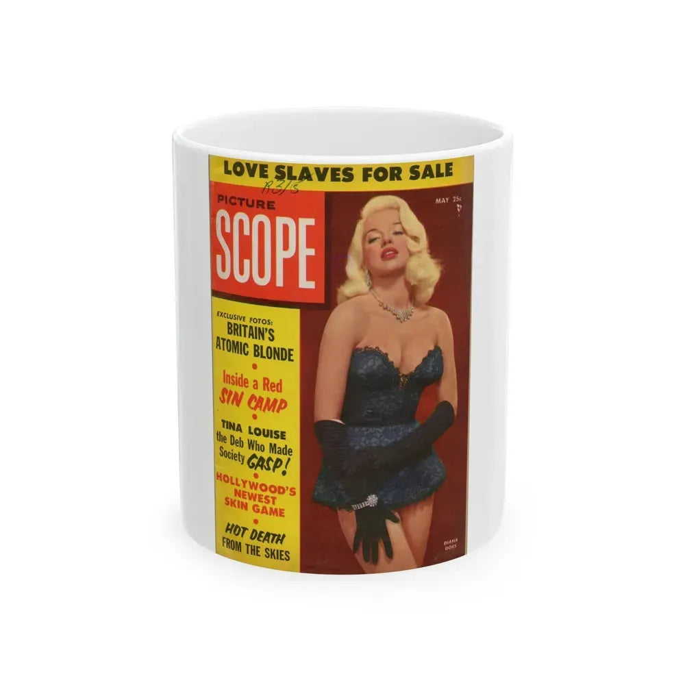 Diana Dors #90 - Mag. Cover (Vintage Female Icon) White Coffee Mug 11oz - Go Mug Yourself
