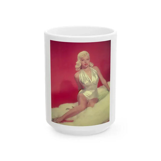 Diana Dors #95 1 (Vintage Female Icon) White Coffee Mug 15oz - Go Mug Yourself