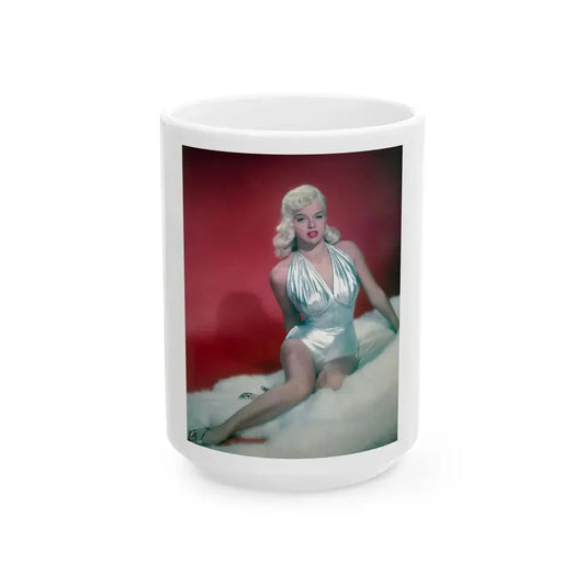 Diana Dors #95 (Vintage Female Icon) White Coffee Mug 15oz - Go Mug Yourself