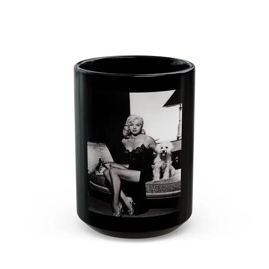 Diana Dors #99 (Vintage Female Icon) Black Coffee Mug 15oz - Go Mug Yourself