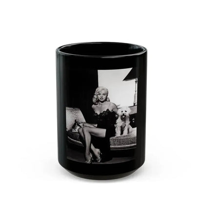 Diana Dors #99 (Vintage Female Icon) Black Coffee Mug 15oz - Go Mug Yourself