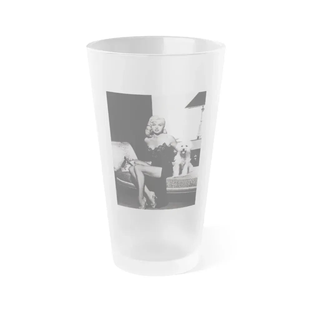 Diana Dors #99 (Vintage Female Icon) Frosted Pint Glass 16oz 16oz Frosted - Go Mug Yourself
