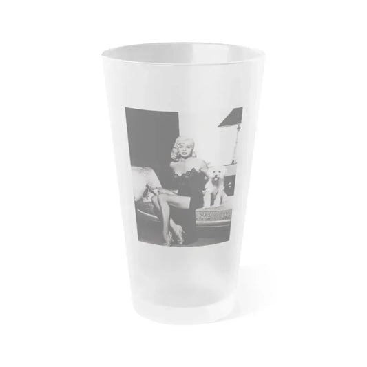 Diana Dors #99 (Vintage Female Icon) Frosted Pint Glass 16oz 16oz Frosted - Go Mug Yourself