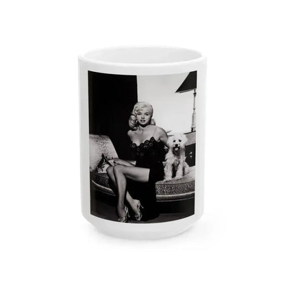 Diana Dors #99 (Vintage Female Icon) White Coffee Mug 15oz - Go Mug Yourself