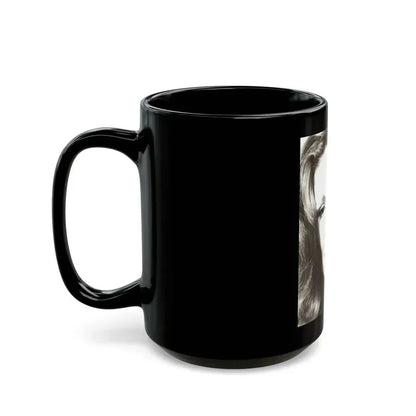 Diana Rigg #04 (Vintage Female Icon) Black Coffee Mug - Go Mug Yourself