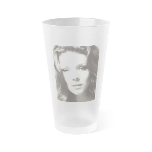 Diana Rigg #04 (Vintage Female Icon) Frosted Pint Glass 16oz-16oz-Frosted-Go Mug Yourself