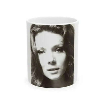 Diana Rigg #04 (Vintage Female Icon) White Coffee Mug 11oz - Go Mug Yourself
