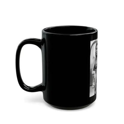 Diana Rigg #05 (Vintage Female Icon) Black Coffee Mug - Go Mug Yourself