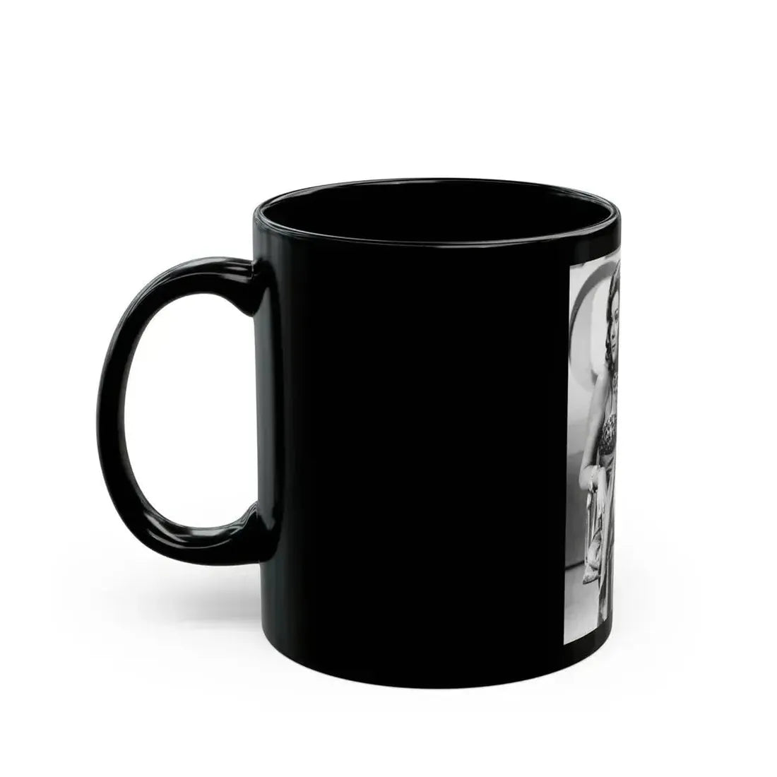 Diana Rigg #05 (Vintage Female Icon) Black Coffee Mug - Go Mug Yourself