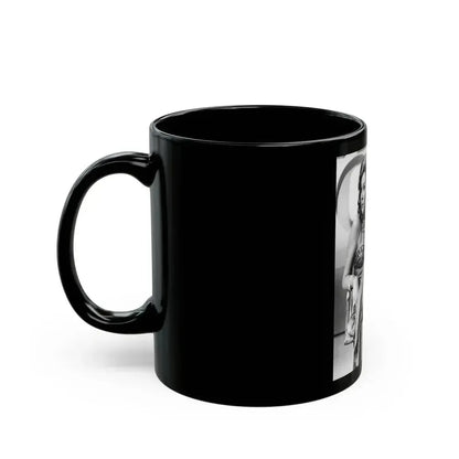 Diana Rigg #05 (Vintage Female Icon) Black Coffee Mug - Go Mug Yourself