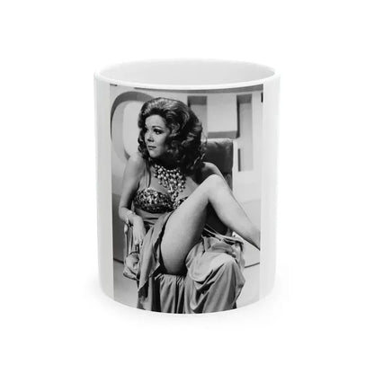 Diana Rigg #05 (Vintage Female Icon) White Coffee Mug 11oz - Go Mug Yourself