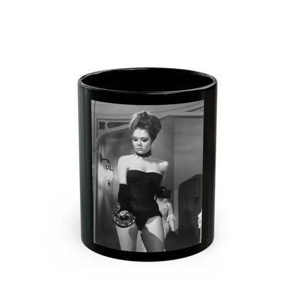 Diana Rigg #08 (Vintage Female Icon) Black Coffee Mug 11oz - Go Mug Yourself